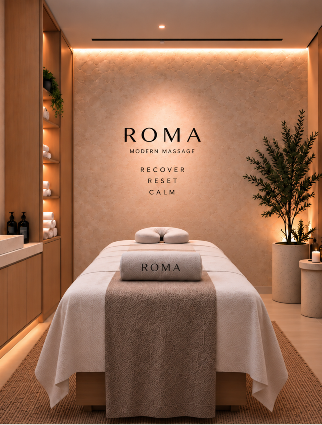 ROMA spa hallway